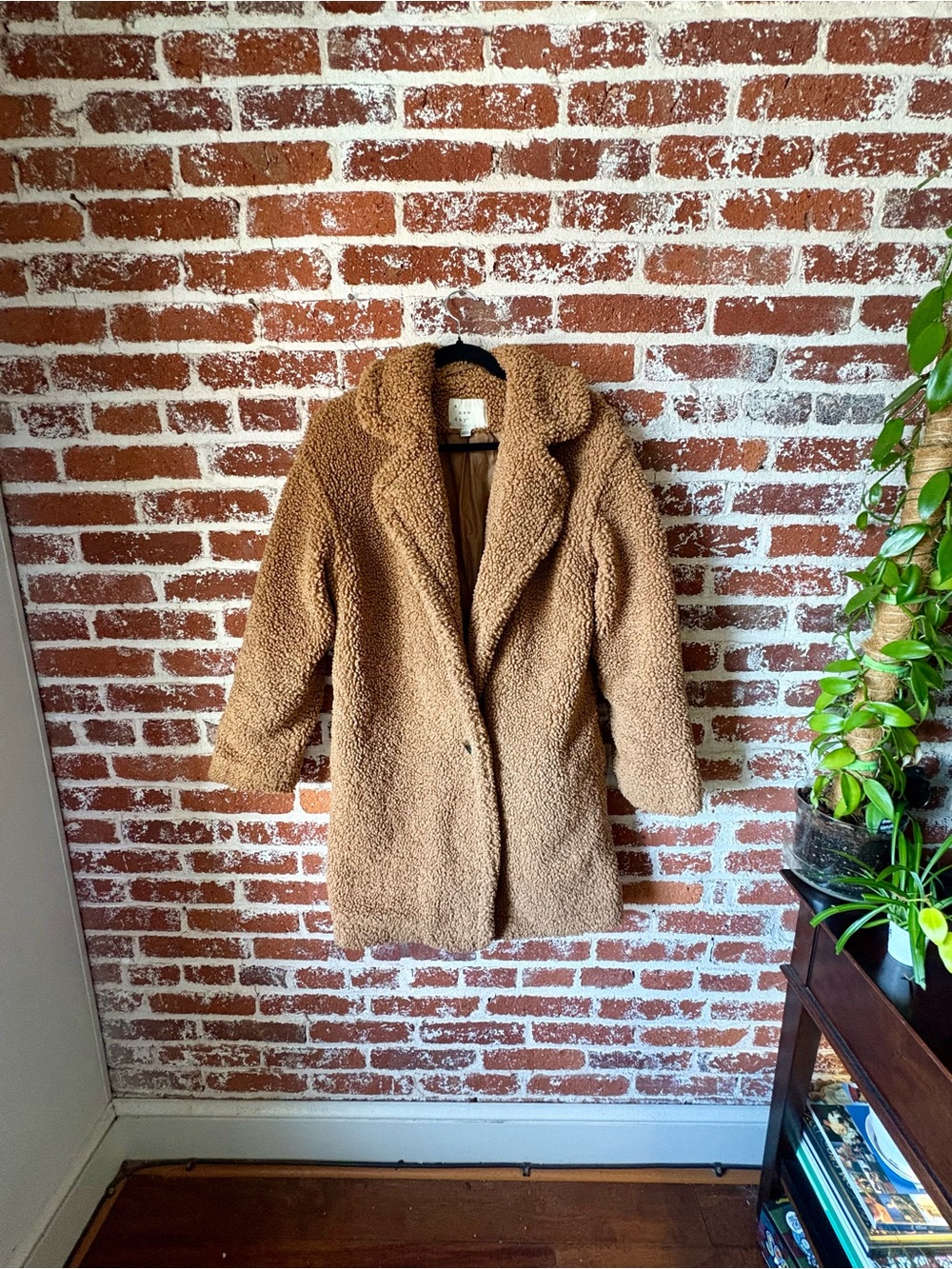 A New Day Brown Plush Teddy Coat